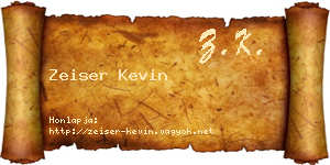 Zeiser Kevin névjegykártya